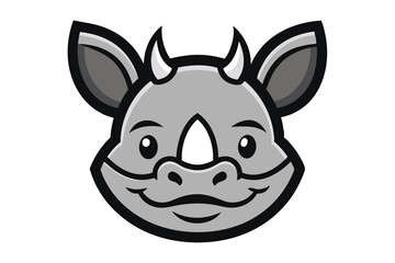 Cute animal Vector art in Illustration on a White Background