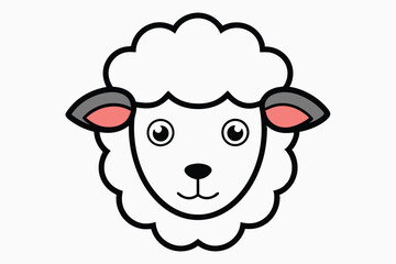 Cute animal Vector art in Illustration on a White Background