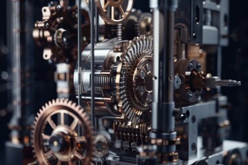 Intricate Mechanical Device Close-Up