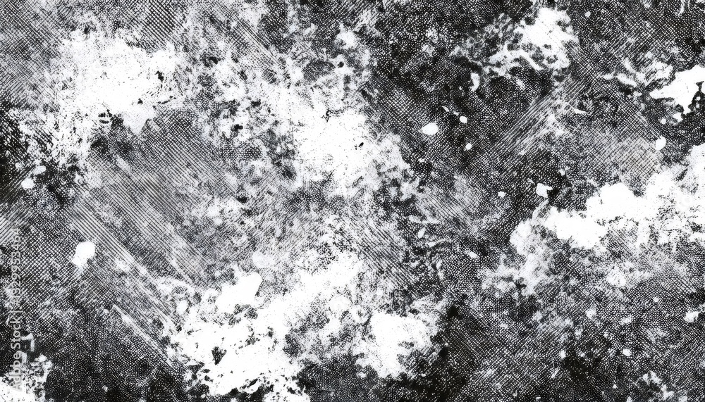 Poster black and white distressed overlay texture with canvas effect and grunge background