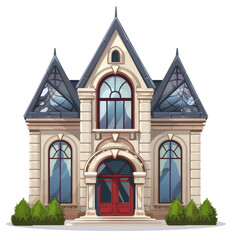 Obraz premium PNG Cartoon of museum architecture building house.