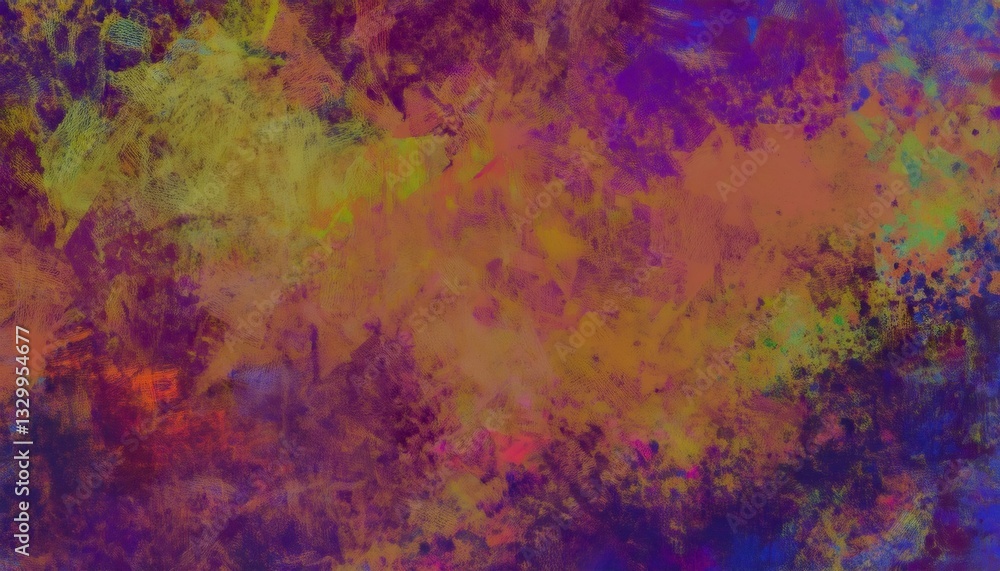 Poster colorful abstract background mixing brush strokes and paint splashes creating a vibrant textured eff