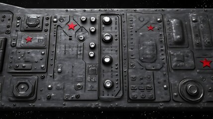 Obraz premium Soviet Era Spacecraft Control Panel Detail