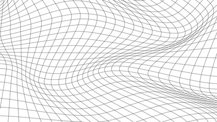 Distorted wave monochrome texture. dynamical rippled surface. 