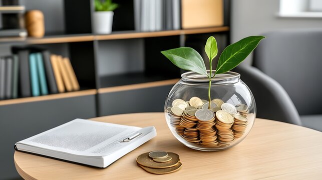 Coin Sprout Financial growth on a round table