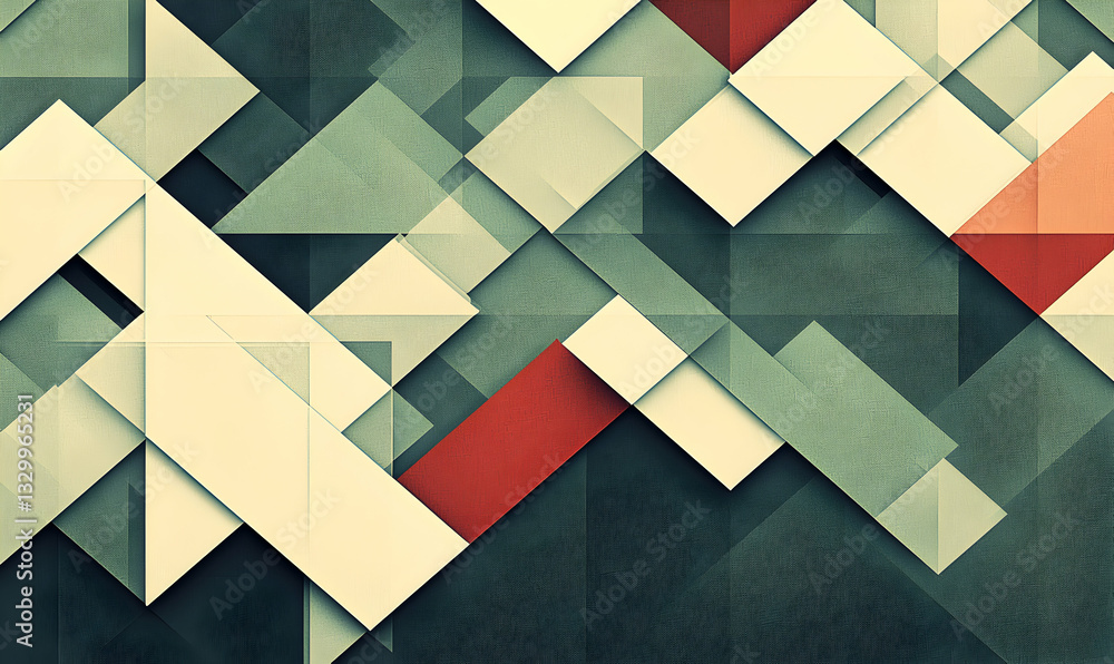 Aufkleber abstract geometric pattern background with intersecting shapes and textured surface