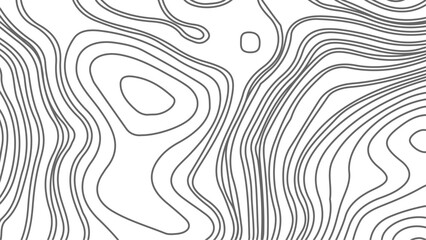 Fototapeta premium abstract wavy background. topographic contour background. The concept of a conditional geography scheme and the terrain path. Black on white background. Vector illustration. 