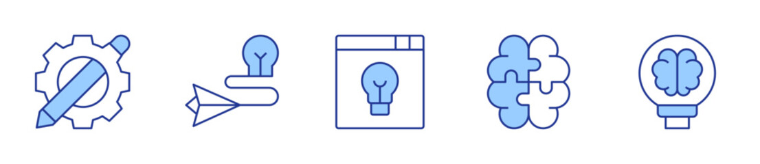 promotion, creativity, creative process, idea. Creativity Icon vector illustration. Line Duotone style. Editable stroke