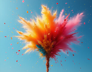 vector illustration of a colorful fireworks