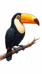 Naklejka premium toucan isolated on white