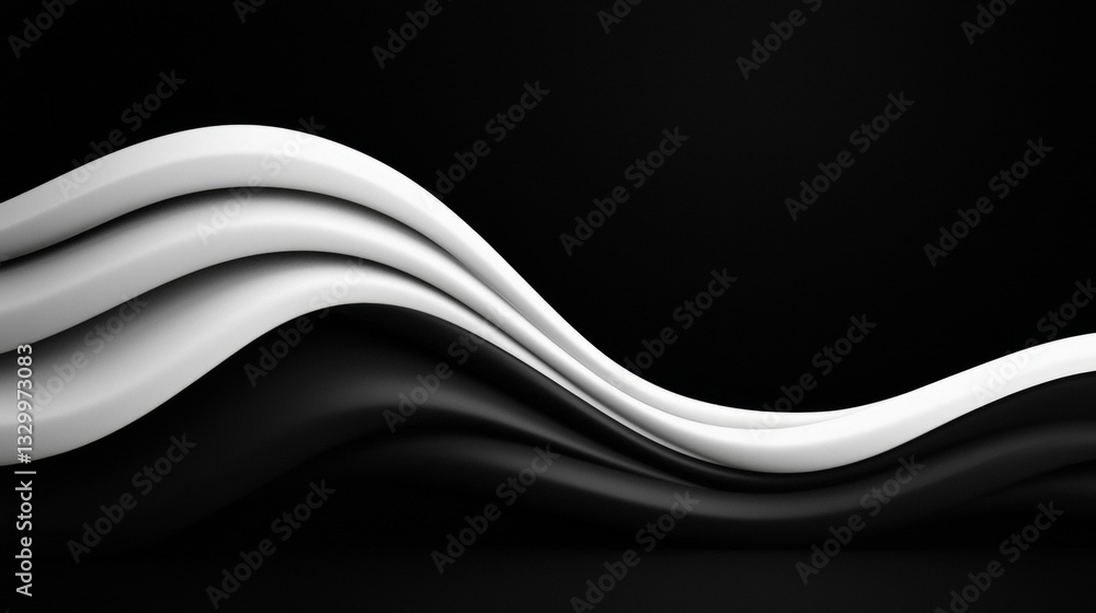 Canvas Prints a black and white abstract background with wavy lines, creating a unique and eye-catching wallpaper
