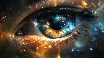 Cosmic Eye: A Surreal Vision of Space and Stars