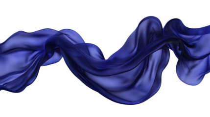 A blue fabric with a wave pattern