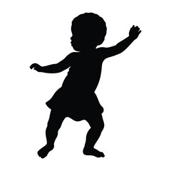 baby dancing silhouette art