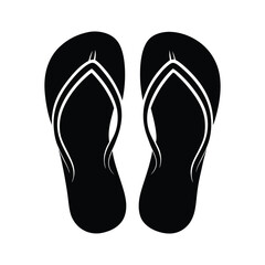 flip flops of a silhouette art