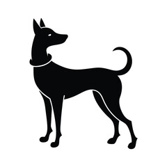 dog of a silhouette art