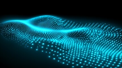Obraz premium Abstract Blue Light Wave Pattern Design