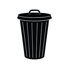 trash can of a silhouette art