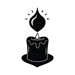 love candle silhouette art