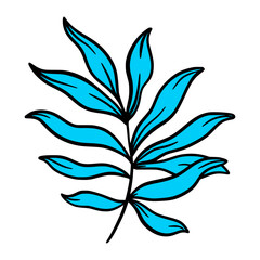 Line Art Leaves Design Illustration