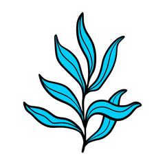 Line Art Leaves Design Illustration