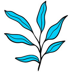 Line Art Leaves Design Illustration