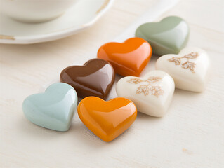 Fototapeta premium nature-inspired candy heart garland