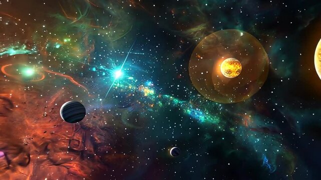 Kosmische Kollision von Himmelsk&ouml;rpern mit gigantischem Lichtblitz