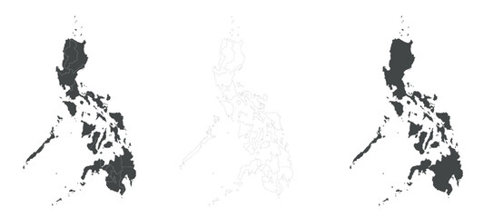 Philippines Map vector design eps