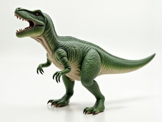 Obraz premium Tyrannosaurus rex standing tall with fierce expression in prehistoric setting