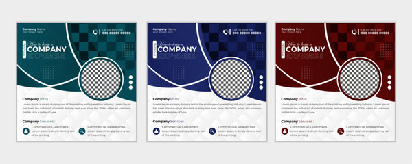 Social media post design template for corporate company