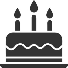 birthday cake vector illustration  Simple Birthday Cake Silhouette Vector Art