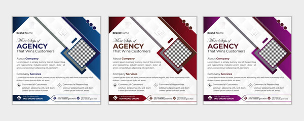 Corporate Social media post vector template design