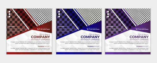 Modern social media post banner template design