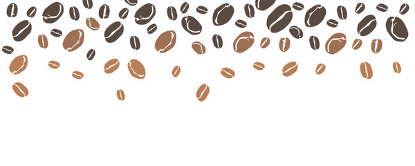 coffe5Vector Illustration of Scattered Coffee Beans