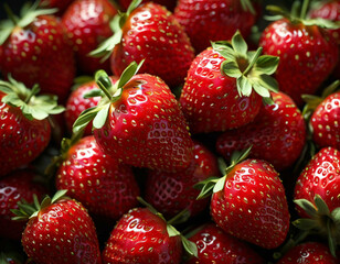 strawberries on a white background
