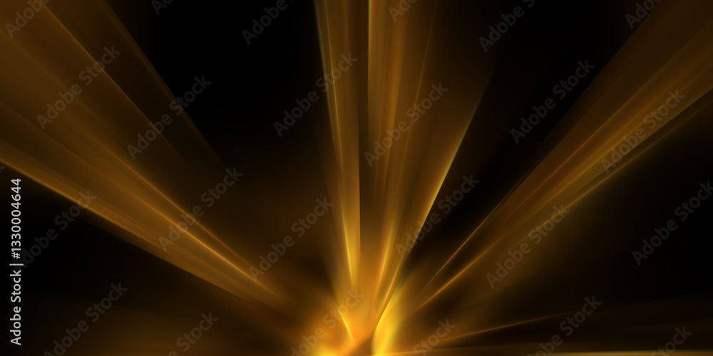 Poster sun rays abstract background design. explosive light golden speed rays effect poster. flash of brigh