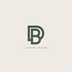 DB logo Design Template Vector Graphic Branding Element © Tariqule
