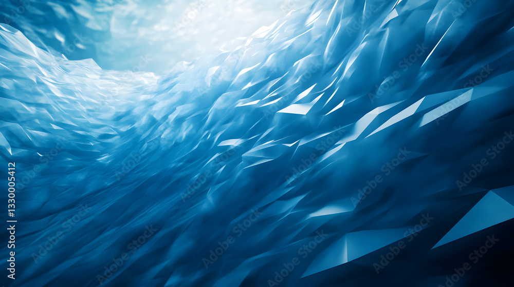 Poster stunning blue abstract background featuring polygonal texture simulations with a unique 3d effect fo