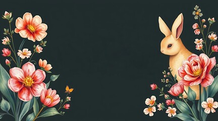 a postcard with an Easter bunny and a place for the text