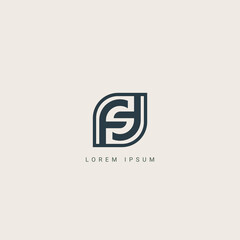FSF FS SF logo Design Template Vector Graphic Branding Element