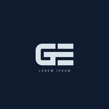 GE logo Design Template Vector Graphic Branding Element