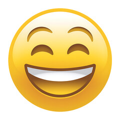 Fototapeta premium laughing emoji vector icon