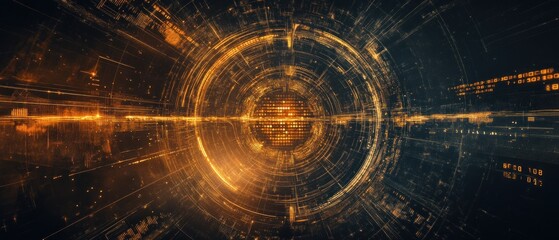 Obraz premium Digital Cosmos: A Journey Through the Network