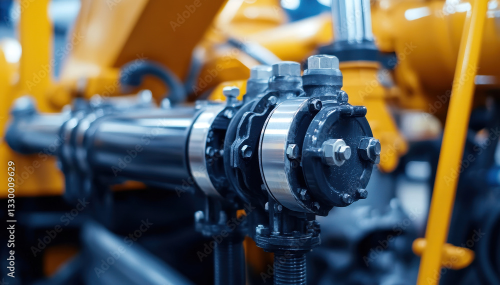 Poster hydraulic arms are displayed in detail, highlighting their mechanical components and design, emphasi