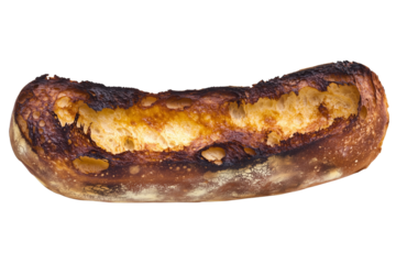 a close up of a dough with a biter Cutout and isolated and transparent background image