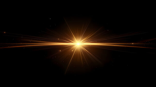 Radiant starburst light in dark space resonating with cosmic energy and illumination. Resonant Beams. Illustration