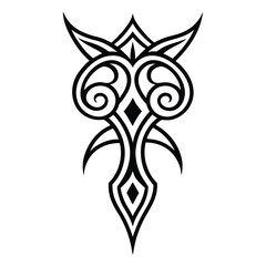 tribal tattoo design with wings