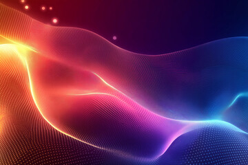 Obraz premium Abstract dark glowing blue red gold smooth grainy gradient texture background web poster and web banner. Glowing noise texture gradient effect web banner or poster. 3d abstract waves background