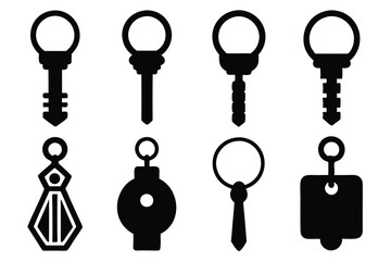 set of keys silhouettes